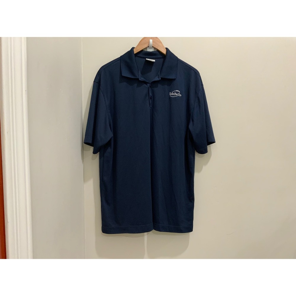 Nike Golf Mens Dri-FIT Polo Shirt Navy Blue Eide Bailly Logo 363807-451 Large